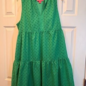 Green Sleeveless Eyelet Dress from Lilly Pulitzer